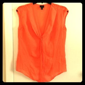 Sleeveless shear top